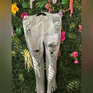 Fashion Nova Mint Green Jeans